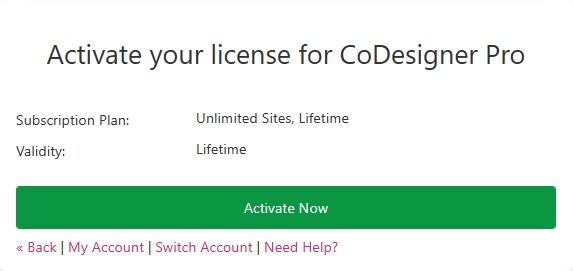 Activate license key with your account